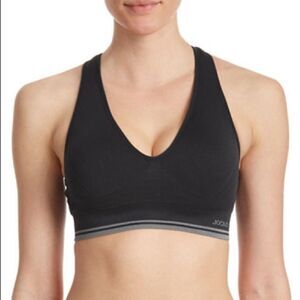 Jockey Medium Support Seamless Deep Plunge Bra-black-small